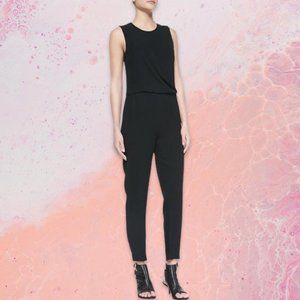 Theory Black Sleeveless Jumpsuit